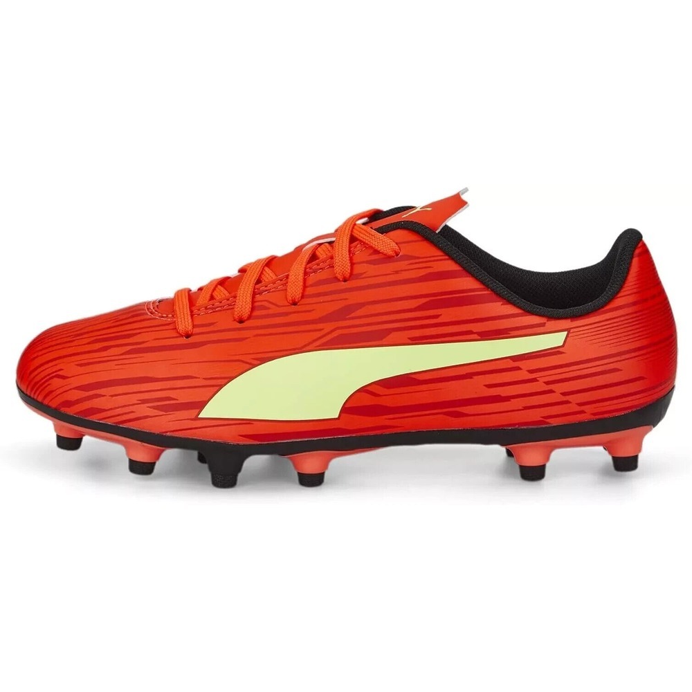 PUMA JUNIOR RAPIDO III SOCCER CLEATS Youth Size 5.5 C RED / YELLOW NEW IN BOX!!